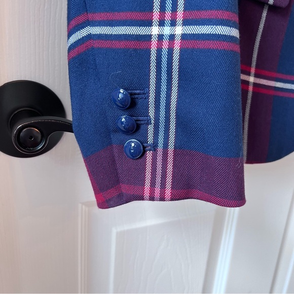 ⭐️ Tommy Hilfiger Plaid 2 Button Blazer Jacket size 8 - Picture 7 of 12